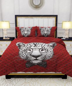 Leopard Head Louis Vuitton Bed Sheets Spread Comforter Duvet Cover Bedding Setss