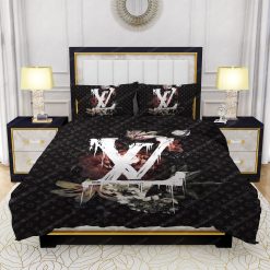 Lily Peony Louis Vuitton Bed Sheets Spread Comforter Duvet Cover Bedding Setss