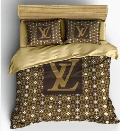 Louis Vuitton Amazing Luxury Fashion Brand Bedding Sets Duvet Cover Set Bedding Sets
