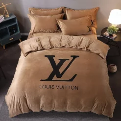Louis Vuitton Brown Brand Bedding Sets Bedroom Idea Duvet Sheets Blankets Covers
