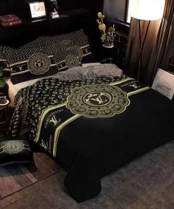 Louis Vuitton Deluxe Edition Pattern Vintage Luxury Brand Lhebs-0190 Bedding Sets Covers Bed Linen Bedroom Idea Sheets Duvet Bedspread