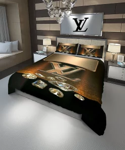 Louis Vuitton Diamond Fashion Luxury Brand Bedding Sets Blankets Bedroom Idea Duvet Covers Sheets