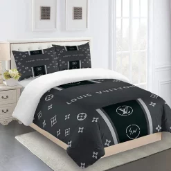 Louis Vuitton Fashion Logo Limited Luxury Brand Bedding Set Home Decorations 19 Bedding Sets