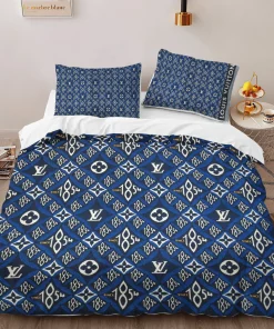 Louis Vuitton Fashion Logo Premium Luxury Brand High-End Bedding Sets Lv, For Home Best Luxury Bedding Sets