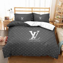 Louis Vuitton Grey Monogram Bedding Set