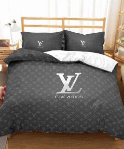 Louis Vuitton Grey Monogram Bedding Set