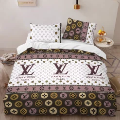 Louis Vuitton Hot Logo Limited Edition Luxury Brand High-End Bedding Sets Lv, For Home Best Luxury Bedding Sets