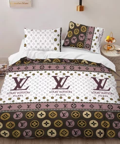 Louis Vuitton Hot Logo Limited Edition Luxury Brand High-End Bedding Sets Lv, For Home Best Luxury Bedding Sets