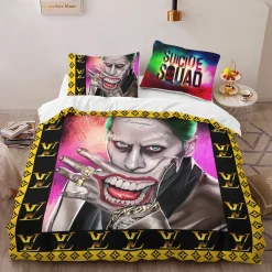 Louis Vuitton Joker Suicide Squad Luxury Brand Bedding Sets Duvet Cover Set