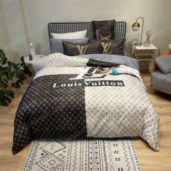 Louis Vuitton Logo Type 3299 Bedding Sets Bed Linen Covers Duvet Luxury Ideas Hyperbeast Bedroom Premium Fashion Brand Sheets