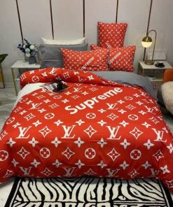 Louis Vuitton Lv Logo Type 3556 Bedding Sets Covers Premium Fashion Brand Duvet Blankets Hyperbeast Bedroom Bed Linen  Luxury Ideas