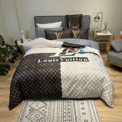 Louis Vuitton Lv Logo Type 3634 Bedding Sets Premium Fashion Brand Blankets Covers Bed Linen Sheets Luxury Ideas Hyperbeast  Duvet Home Decor
