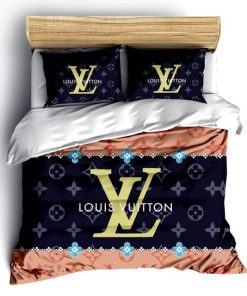 Louis Vuitton New Fashion Luxury Brand Fashion Bedding Set For Bedroom Luxury Duvet Cover Set With Pillowcases Home Decoration Bedding Sets