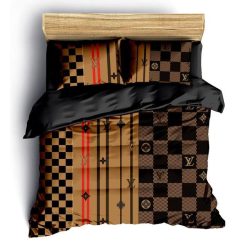 Louis Vuitton New Luxury Brand Bedding Set For Bedroom Luxury Duvet Cover Set With Pillowcases Home Decoration Bedding Sets