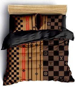 Louis Vuitton New Luxury Brand Bedding Set For Bedroom Luxury Duvet Cover Set With Pillowcases Home Decoration Bedding Sets