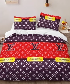 Louis Vuitton Paris Hot Luxury Logo Brand Bedding Sets Duvet Cover Set, For Home Best Luxury Bedding Sets