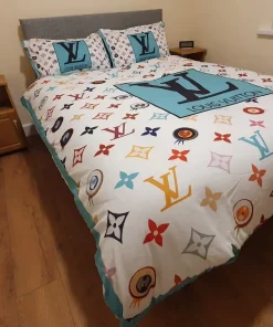 Louis Vuitton Paris New Logo Hot Luxury Brand Bedding Sets Duvet Cover Set, For Home Best Luxury Bedding Sets