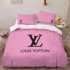 Louis Vuitton Pinky Luxury Brand High-End Bedding Sets Lv, For Home Best Luxury Bedding Sets