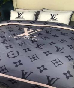 Louis Vuitton Smoky Blue Monogram Bedding Set