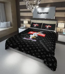Louis Vuitton Supreme Bugs Bunny Luxury Brand Bedding Set Duvet Cover Bedding Sets
