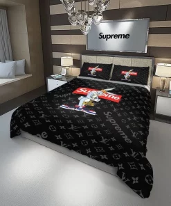 Louis Vuitton Supreme Bugs Bunny Luxury Brand Bedding Set Duvet Cover Bedding Sets