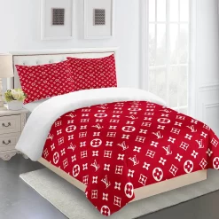 Louis Vuitton Suprme Fashion Logo Limited Edition Luxury Brand Bedding Sets, For Home Best Luxury Bedding Sets