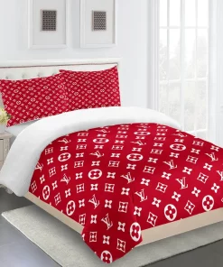 Louis Vuitton Suprme Fashion Logo Limited Edition Luxury Brand Bedding Sets, For Home Best Luxury Bedding Sets