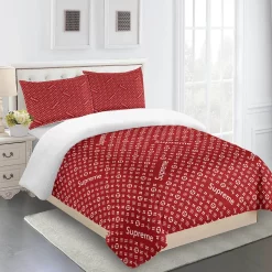 Louis Vuitton Suprme Fashion Logo Luxury Limited Edition Brand Bedding Set Home Decorations 34 Bedding Sets