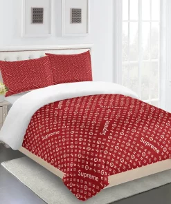 Louis Vuitton Suprme Fashion Logo Luxury Limited Edition Brand Bedding Set Home Decorations 34 Bedding Sets