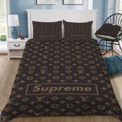 Louis Vuitton x Supreme Brown Monogram Bedding Set