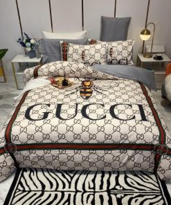 Luxury Gc Gucci Type 87 Bedding Sets Duvet Cover Luxury Brand Bedroom Sets