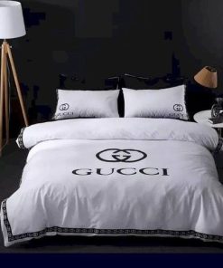 Luxury Gc Gucci White Bedding Sets Duvet Cover Bedroom Luxury Brand Bedding Bedroom