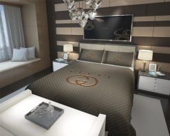 Luxury Gucci Logo Custom 3d Customized Bedding Sets Duvet Cover Bed Set
