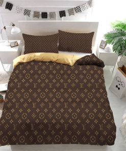 Luxury Louis Vuitton Brown Monogram Bedding Set