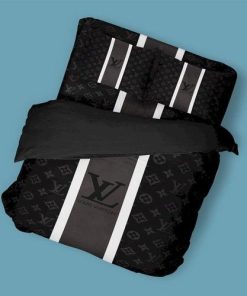 Luxury Lv Louis Vuitton Logo Bedding Sets Duvet Cover Bedroom Luxury Brand Bedding Bedroom