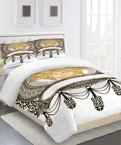 Medusa Versace Logo Luxury Brand High End Premium Bedding Set For Bedroom Luxury Duvet Cover Set With Pillowcases Home Decoration Bedding Sets