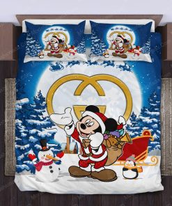 Mickey Pattern Gucci Merry Christmas Bedding Sets Model 3 Home Decoration Bedding Sets