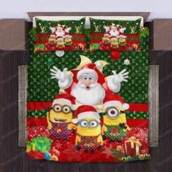 Minions Santa Claus Louis Vuitton Bedding Sets Home Decoration Bedding Sets
