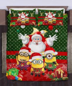 Minions Santa Claus Louis Vuitton Bedding Sets Home Decoration Bedding Sets