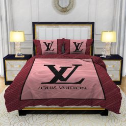 Pink Veinstone Louis Vuitton Bed Sheets Spread Comforter Duvet Cover Bedding Setss