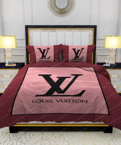 Pink Veinstone Louis Vuitton Bed Sheets Spread Comforter Duvet Cover Bedding Setss