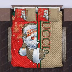 Santa Claus Gucci Pattern Bedding Sets Sheets Bed Linen Duvet Covers Blankets Bedroom Ideas