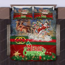 Santa Claus'S Reindeer Merry Christmas Gucci Bedding Sets Home Decoration Bedding Sets