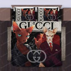 Sphynx Cat Gucci Bed Sheets Spread Comforter Duvet Cover Bedding Setss