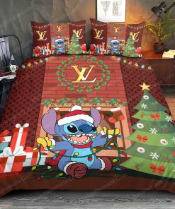 Stitch Louis Vuitton Christmas Bedding Sets Home Decoration Bedding Sets