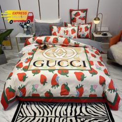 Strawberry Luxury Gc Gucci Type 05 Bedding Sets Duvet Cover Luxury Brand Bedroom Sets Bedding Sets