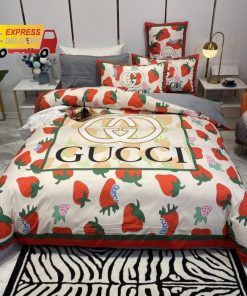 Strawberry Luxury Gc Gucci Type 05 Bedding Sets Duvet Cover Luxury Brand Bedroom Sets Bedding Sets