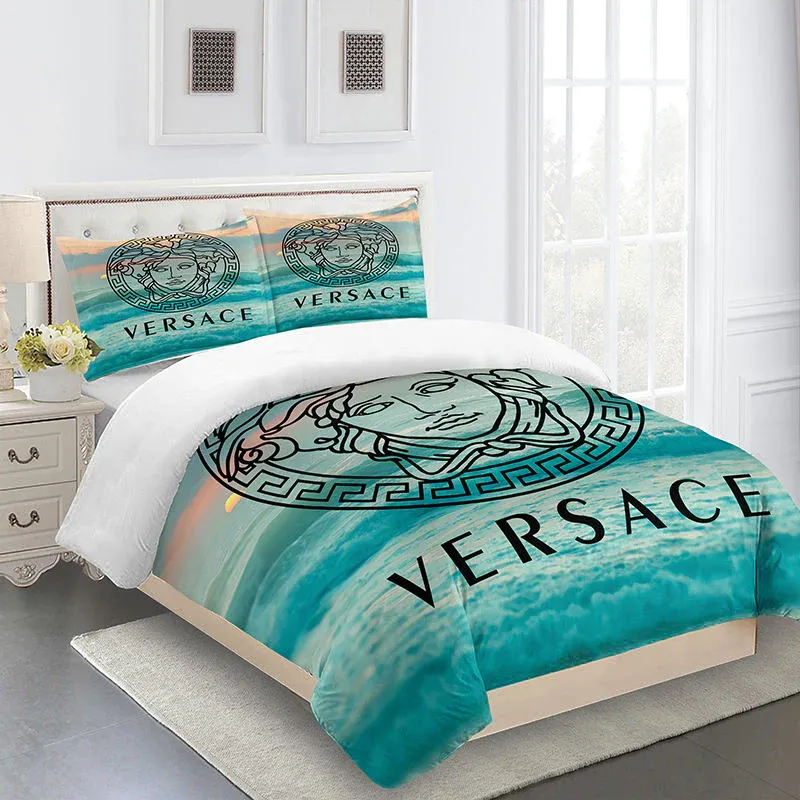 Versace Blue Sea Luxury Brand High End Premium Bedding Sets Sheets Blankets Duvet Bed Linen Covers Bedroom Idea Home Decor Versace Blue Sea Luxury Brand High End Premium Bedding Sets Sheets Blankets Duvet Bed Linen Covers Bedroom Idea Home Decor