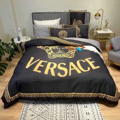 Versace Logo Type 3964 Bedding Sets Bed Linen  Fashion Brand Blankets Covers Duvet Sheets Luxury Ideas Hyperbeast Bedroom