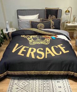 Versace Logo Type 3964 Bedding Sets Bed Linen  Fashion Brand Blankets Covers Duvet Sheets Luxury Ideas Hyperbeast Bedroom